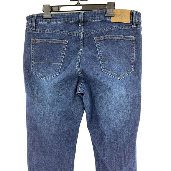 Mens Izod Comfort Stretch Dark Jeans 38 x 34 Long Straight Leg Fit 0513 - Picture 6 of 8